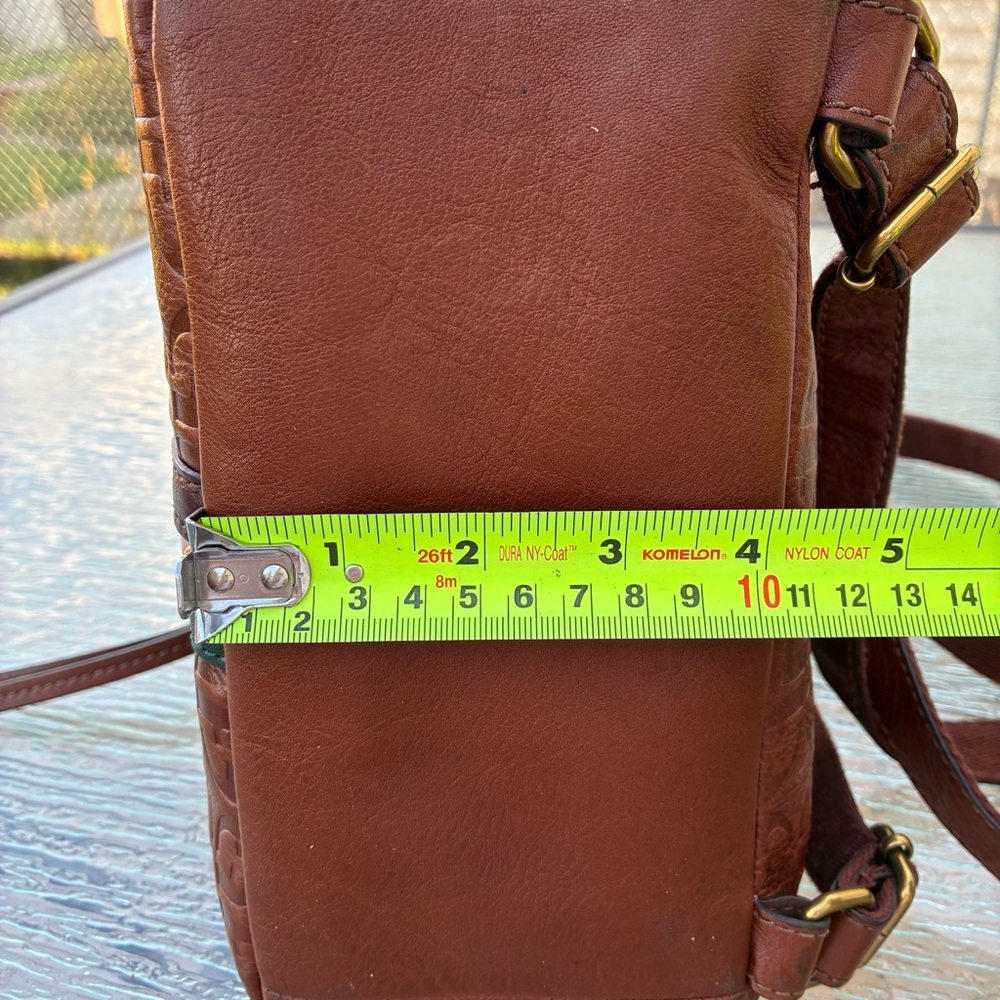 Fossil Megan Brown Leather Backpack - Picture 16 of 16